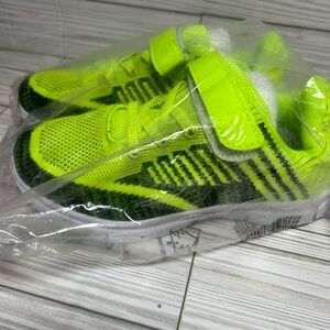 Unbranded Neon Green Yellow Boys Athletic Running Shoes Size 2 New